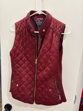 Love Tree Quilted Burgundy Vest